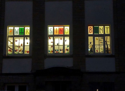 Fensterbotschaften aus der Ursulaschule