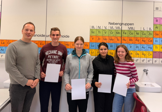 Ursulaschule in der zweiten Runde der Internationalen Chemie-Olympiade